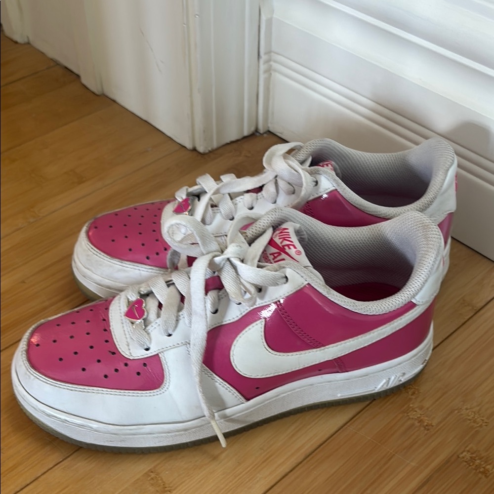 Nike Pink and White Sneakers